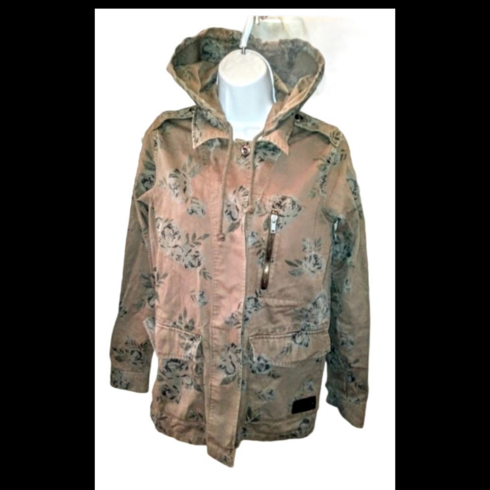 Vans brown floral utility jacket